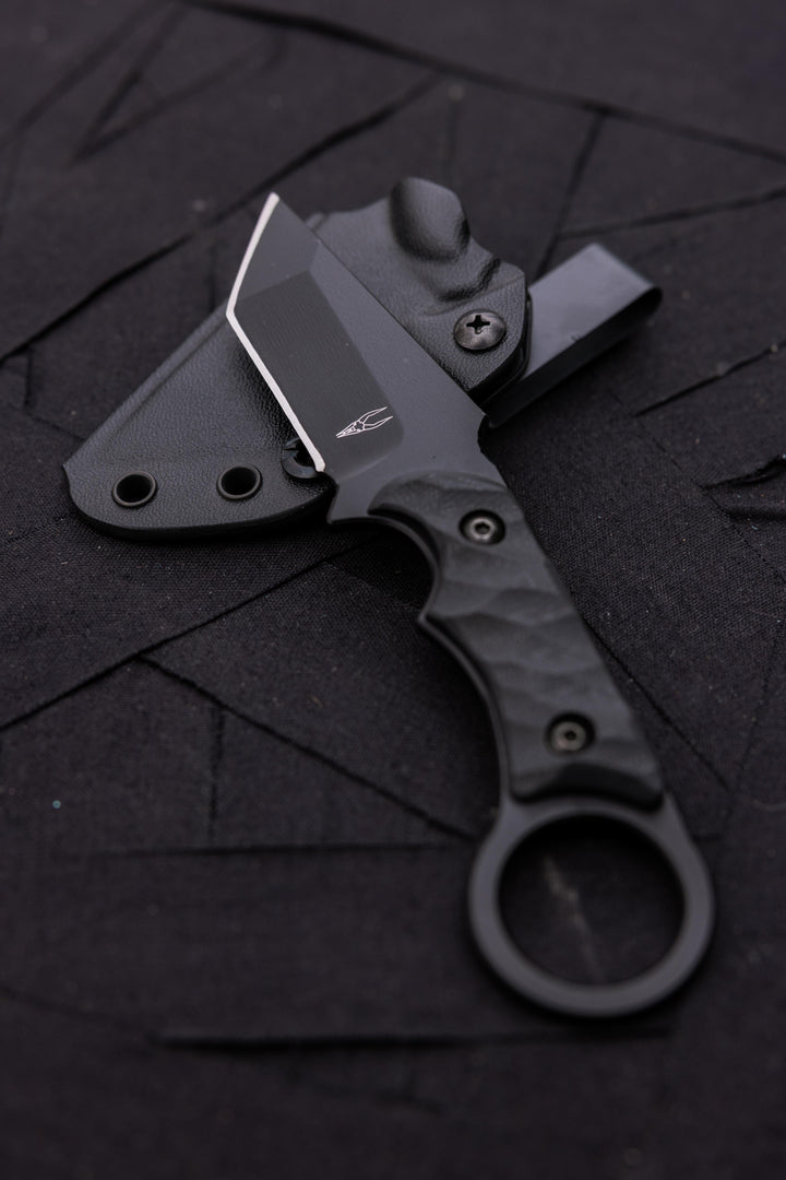 Blacked Out Ringed Tanto