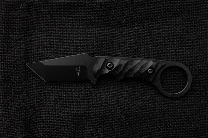 Blacked Out Ringed Tanto