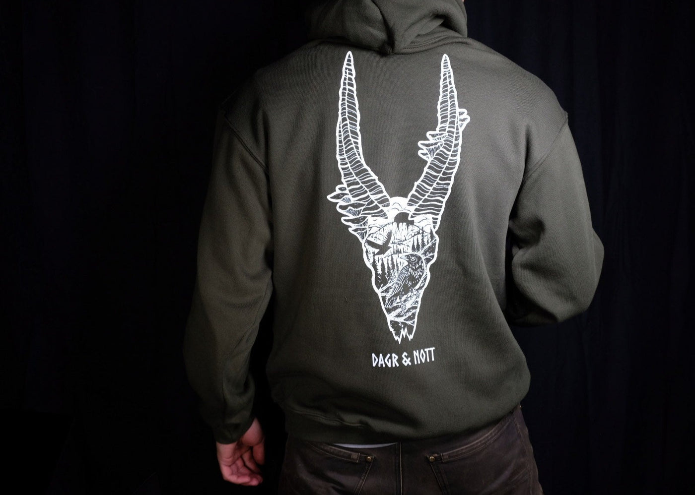 Green Heavy Weight Pullover Hoodie- Made in the USA